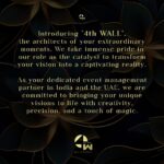 Aima Rosmy Sebastian Instagram - 📣‼️Unveiling a new chapter in event perfection! 🌟 Thrilled to introduce “4th Wall”, where every detail sparks magic ! #events #eventmanagement #india #uae