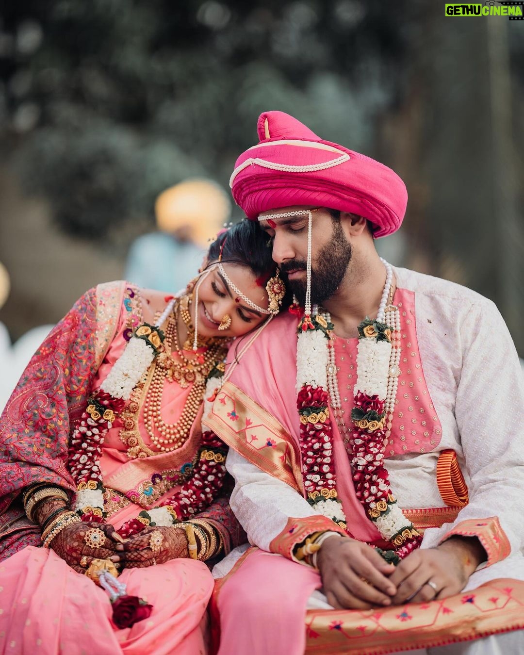 Akshata Sonawane Instagram - First post of 2024 has to be with my husband ❤️ Entering the sweetest chapter of my life this year with my partner for life. This picture really says “we made it” doesn’t it ☺️ Thank you @vishnukondur for literally rescuing me. I never knew what is it to have a peaceful home, to wake up to laughter and sleep with cute pillow talks, a home where there is never going to be any kind of abusive anger but the only language spoken is love, a home where I am pampered and taken care of. Thank you for giving me a loving family, I’ll always be grateful for each one of them. Thank you for constantly assuring me that we are enough for each other. It’s you & I against all the odds ❤️ A part of you has grown in me and I’ve become this clingy and dependent wife 🥺 I hope that’s okay?