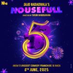 Akshay Kumar Instagram - 5 times the entertainment is on its way! See you in cinemas on 6th June 2025 💥 #SajidNadiadwala's #Housefull5 Directed by @tarun_mansukhani @riteishd @nadiadwalagrandson @wardakhannadiadwala