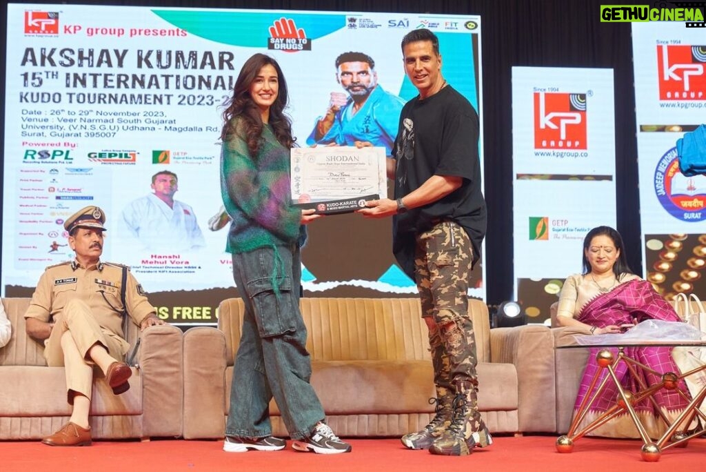 Akshay Kumar Instagram - At our 15th International Kudo Tournament today, taking a step closer to our vision to make Kudo accessible to all and joining me was another martial arts enthusiast @dishapatani.