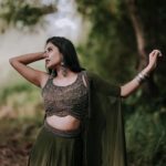 Akshaya Udayakumar Instagram - Green is the new WOW✨ Pc : @harikuttanhk Costume : @meluha__arathijayaraj @arathijayaraj Hair : @queen_bee_suji Mua : Taggingmyself