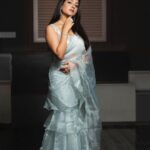 Akshita Mudgal Instagram - Just Saree Vibes.💙 Styling and Concept by: @styling.your.soul Saree by: @lavanyathelabel Jewellery: @style.onrent Footwear: @stylestryofficial HMUA: @mua_shraddhanand Photography : @van_photography Location📍: @ac0studios Managed By : @sumitpuriya @beamoreentertainment