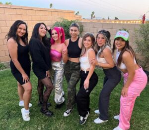 Alex Gracia Instagram - I’m so appreciative of these girls for giving me such a memorable birthday🩷🥹💕 #y2k #paintandsip