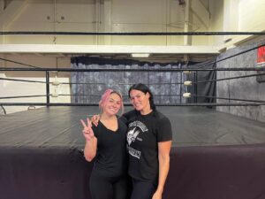Alex Gracia Instagram - Rolling around with Traci Brooks and gearing her up for #IMPACT1000