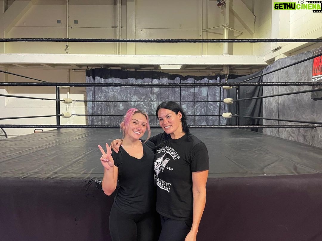 Alex Gracia - 492 Likes - Rolling around with Traci Brooks and gearing her up for #IMPACT1000