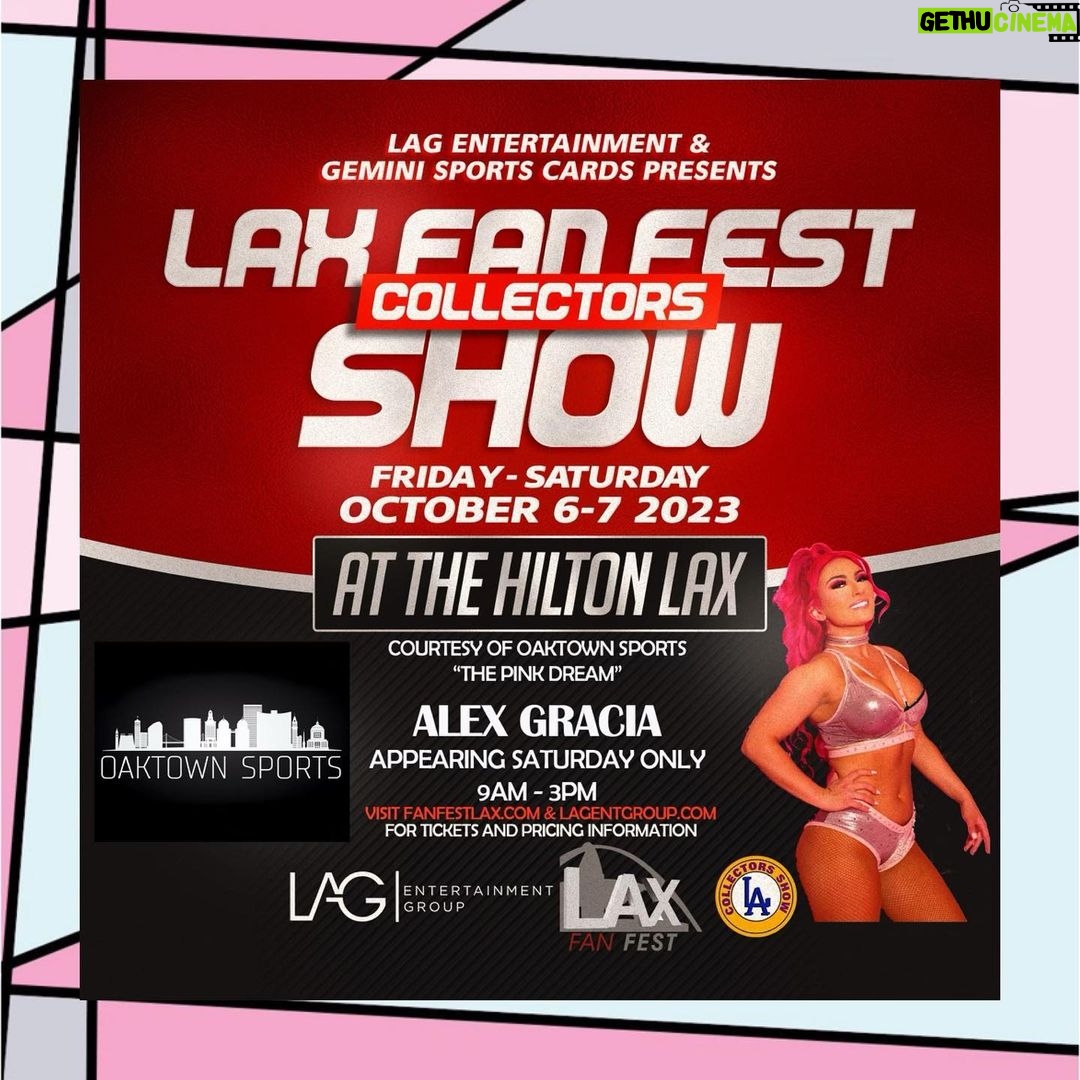 Alex Gracia Instagram - 🎵Pink Dreams are made this…🎵 I’m so excited to be back with @oaktownsportsproductions for @laxfanfest at LAX HILTON on October 7th 2023🩷 Tickets for pink dream are available via Eventbrite at the link below: https://www.eventbrite.com/e/693146759617?aff=oddtdtcreator **THIS DOES NOT INCLUDE ADMISSION INTO THE EVENT**