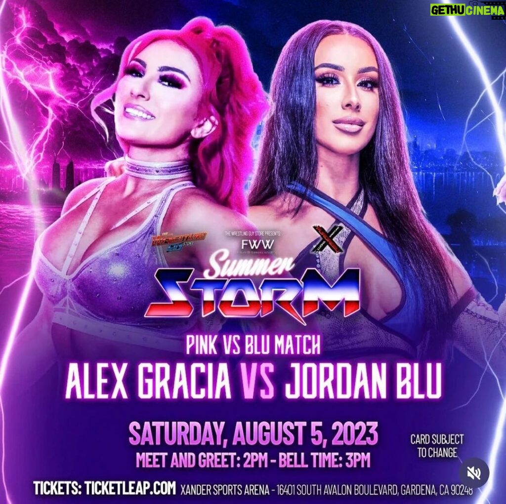 Alex Gracia Instagram - Who’s ready for this first time matchup vs @iamjordanblu at @futureofwomenswrestling 🩷😏🩵