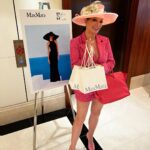Alex Meneses Instagram – Thank you @maxmara for your sponsorship.  @service_club_of_chicago 
@hermes 
@veronicabeard
@wyckwoodhouse 
#givingback #hatluncheon #sisters #fashionista