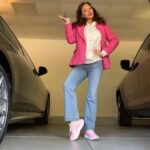 Alex Meneses Instagram - This was my mommy pose from last week. Right after this, my daughter and I got in a terrible car accident. We both have been checked out and X-rayed, etc. But, my God, it was traumatizing. I usually don’t like to post things that are too personal, but I need to share how truly grateful I am to our Guardian Angels and being able to have another day. Last Friday, we were on the expressway and the car in front of me slowed down a lot. I slowed down and we would have been fine, but the guy in back of us did not slow down. He smashed into my car and pushed us into the car in front of us and we smashed into him. My car was completely totaled. Not drivable. The cars in back and in front were totaled. My daughter was screaming because she was scared. I checked her quickly and nothing was broken. She was so scared. I had the wind knocked out of me and I couldn’t breathe or move my legs for a few minutes. My nail was split and broken off and my whole right hand was banged up. There were lots of other little things. But we were able to walk away from the car. We are home and safe and I thank the Lord that my daughter is ok. Live your life fully and in the moment and please don’t text while driving.🙏🏼