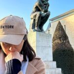Alexandra Daddario Instagram - Rodin, Allie, Eiffel Tower. Jet lag not shown