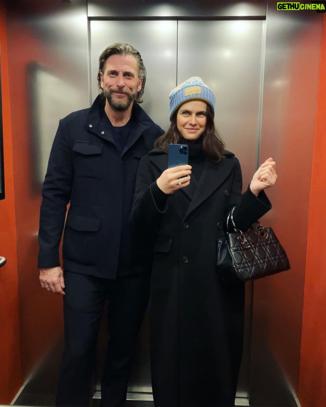 Alexandra Daddario Instagram - Black and blue on burnt orange and metal, digital, 2/3/23, special guest appearance by @dior