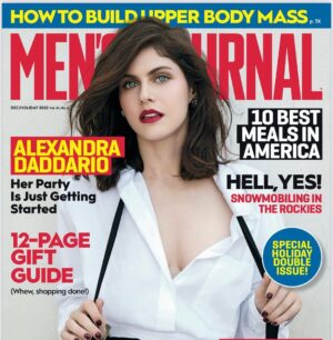 Alexandra Daddario Instagram - I’m just here to help you build upper body mass and prepare for the holidays. ♥️ 
Thank you @mensjournal!