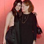 Alexandra Daddario Instagram - On our way out the door to the @rogervivier dinner, my mom said “I think you have too much side boob,” and I told her “no I don’t mom, it’s totally covered.” Thank you @kiernanshipka @laurabrown99 @gherardofelloni for such a fun night!!!