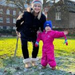 Ali Bastian Instagram – 30 weeks today!! 🤰🏼 #bumpdate Feeling ready to fully enter hibernation mode, especially with this cold weather – two year old has other ideas!  In some ways it’s probably not the worst thing that she is helping me stay reasonably active. I’m still managing my Gestational Diabetes with diet – although never sure how long that will be for – I’m trying to not be too attached to the idea I can ‘control’ it and accept that if I need medication then that’s what I will do to keep me and bubba safe. Keeping moving more than I did in first pregnancy has got to be a good thing though! It’s hard to not be able to eat what I feel like – which honestly, most of the time is cake!! I miiiisssss caaaake!! And chocolate and crisps and did I mention cake??? Also top tip for anyone else preggo in this cold weather.. @seraphinematernity do this fleece lined set of thermals that I got a few weeks back when I was filming outside all day! 🎬❤️And their 3 in 1 Maternity to baby wearing parka is a faux fur lined dream that comes with an extra panel for baby wearing with a little hood. I was a big baby wearer with Isla and really hope to carry our new bubba! Swipe for frosty photo dump! 💜 #thirdtrimester #pregnancy #bump #gift