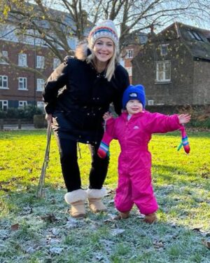Ali Bastian Instagram - 30 weeks today!! 🤰🏼 #bumpdate Feeling ready to fully enter hibernation mode, especially with this cold weather - two year old has other ideas!  In some ways it’s probably not the worst thing that she is helping me stay reasonably active. I’m still managing my Gestational Diabetes with diet - although never sure how long that will be for - I’m trying to not be too attached to the idea I can ‘control’ it and accept that if I need medication then that’s what I will do to keep me and bubba safe. Keeping moving more than I did in first pregnancy has got to be a good thing though! It’s hard to not be able to eat what I feel like - which honestly, most of the time is cake!! I miiiisssss caaaake!! And chocolate and crisps and did I mention cake??? Also top tip for anyone else preggo in this cold weather.. @seraphinematernity do this fleece lined set of thermals that I got a few weeks back when I was filming outside all day! 🎬❤️And their 3 in 1 Maternity to baby wearing parka is a faux fur lined dream that comes with an extra panel for baby wearing with a little hood. I was a big baby wearer with Isla and really hope to carry our new bubba! Swipe for frosty photo dump! 💜 #thirdtrimester #pregnancy #bump #gift
