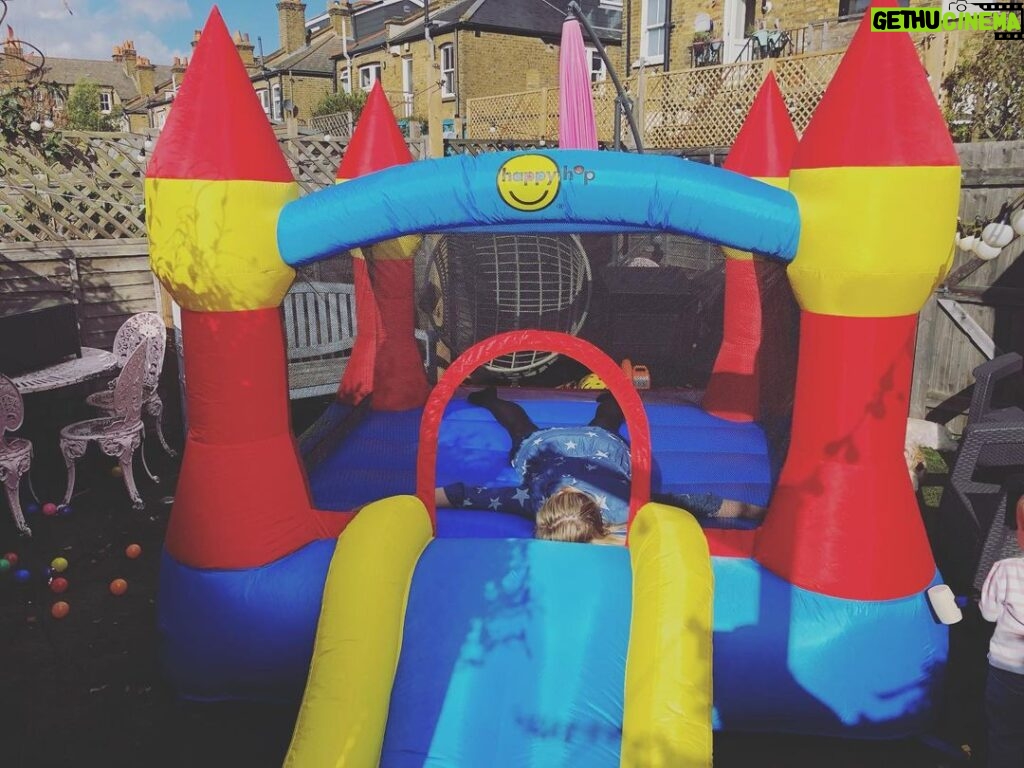 Ali Bastian Instagram - If you want me I’ll be in the bouncy castle 😂 My LO turned 2 today!!!! My beautiful, bright, resilient, funny, strong willed little sass pot! ❤️ (side note - this @smythstoys bouncy castle is 100% not for adults - but it did survive my face plant.) Thanks so much for organising @mumandme_app Her little face when she walked out in the garden and saw this! ☺️☺️☺️☺️ Aaaaaaand sleeeeeep xxxx #toddler #birthday #twotoday #love #prgift #fun #toddlermother #parentlife