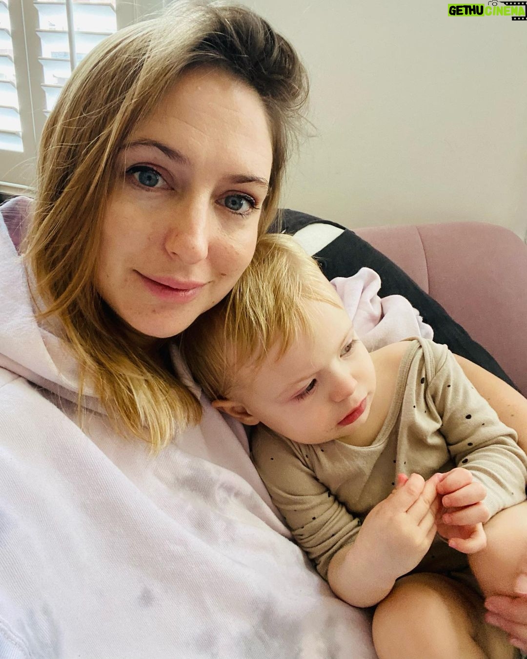 Ali Bastian - 804 Likes - First thing Isla said this morning, ‘Mummy, your eyes are red!’ … that would be because we’ve been up and down like yo-yos since 4am!? Today will be fuelled by coffee and Netflix … Who knew their were 800 different versions of baby Shark!? 🦈
