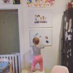 Ali Bastian Instagram - Toddler life. By Ali and Isla. Want to write something poetic about getting so upset about chalk that she cried out for Mummy milk and skin on skin. That although my milk supply is low and it is all coming to an end, she cried about it but seemed happier that we tried than me saying ‘later’ and then cuddled into me and fell asleep. That today, clothes are the enemy. That she has incredible moments of independence and bravery and will do crazy mountain goat kitchen climbing. That she loves drawing and is our very own Banksy. That she doesn’t want to hold my hand when we are out walking and is settling well into nursery and that she wants to sleep on me and feed at 10pm, 12am, 2am, 4am and 6am. That I’m so completely in love and I feel like I have concussion from sleep deprivation. That I want the world for her and want to keep her safe in a bubble. Not very poetic as I’m tired today but a little window into our perfectly imperfect world 💜