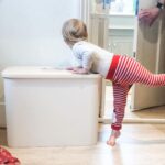 Ali Bastian Instagram - My mum came to help me out yesterday and taught Isla about recycling! I had total overwhelm and didn’t know whether to clean, battle the mountain of washing, wrap presents, try to work or cry - in the end, I crawled into bed for a couple of hrs as I realised I was and am, totally exhausted. Sending so much love to everyone during this crazy time. Also, huge shout out to the fab Mama brand @notaboringbox who I discovered recently and who is helping me get organised! Love this recycling bin that doubles as a seat and a ballet barre apparently! #organising #recycle #love #mum #mumlife #toddler#storage #ballet #gift