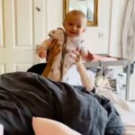 Ali Bastian Instagram - The first reel we made during lockdown. At the time, my baby hadn’t met any other babies!! The West-End was closed. 🙉 It was a hard time but we found ways to find the fun! You could take @davidcomahony out of musical theatre but….. 🕺🏻🪩🎭