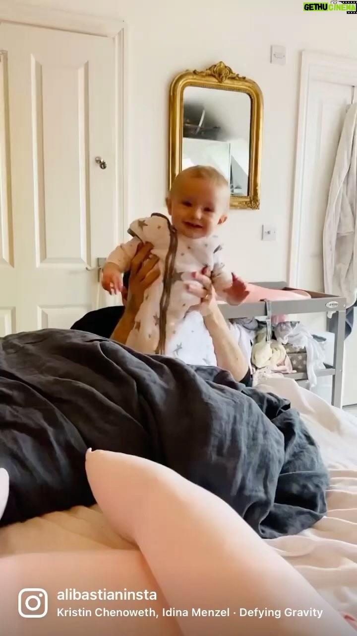 Ali Bastian Instagram - The first reel we made during lockdown. At the time, my baby hadn’t met any other babies!! The West-End was closed. 🙉 It was a hard time but we found ways to find the fun! You could take @davidcomahony out of musical theatre but….. 🕺🏻🪩🎭