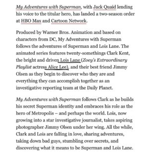 Alice Lee Instagram - Hi I’m Alice Lee and I also do voiceovers?? Ummm but for real SO excited to be voicing LOIS LANE (🤯) in the new animated Superman series on @hbomax!! #asianloislane #loislane #superman #animation #voiceover #myadventureswithsuperman