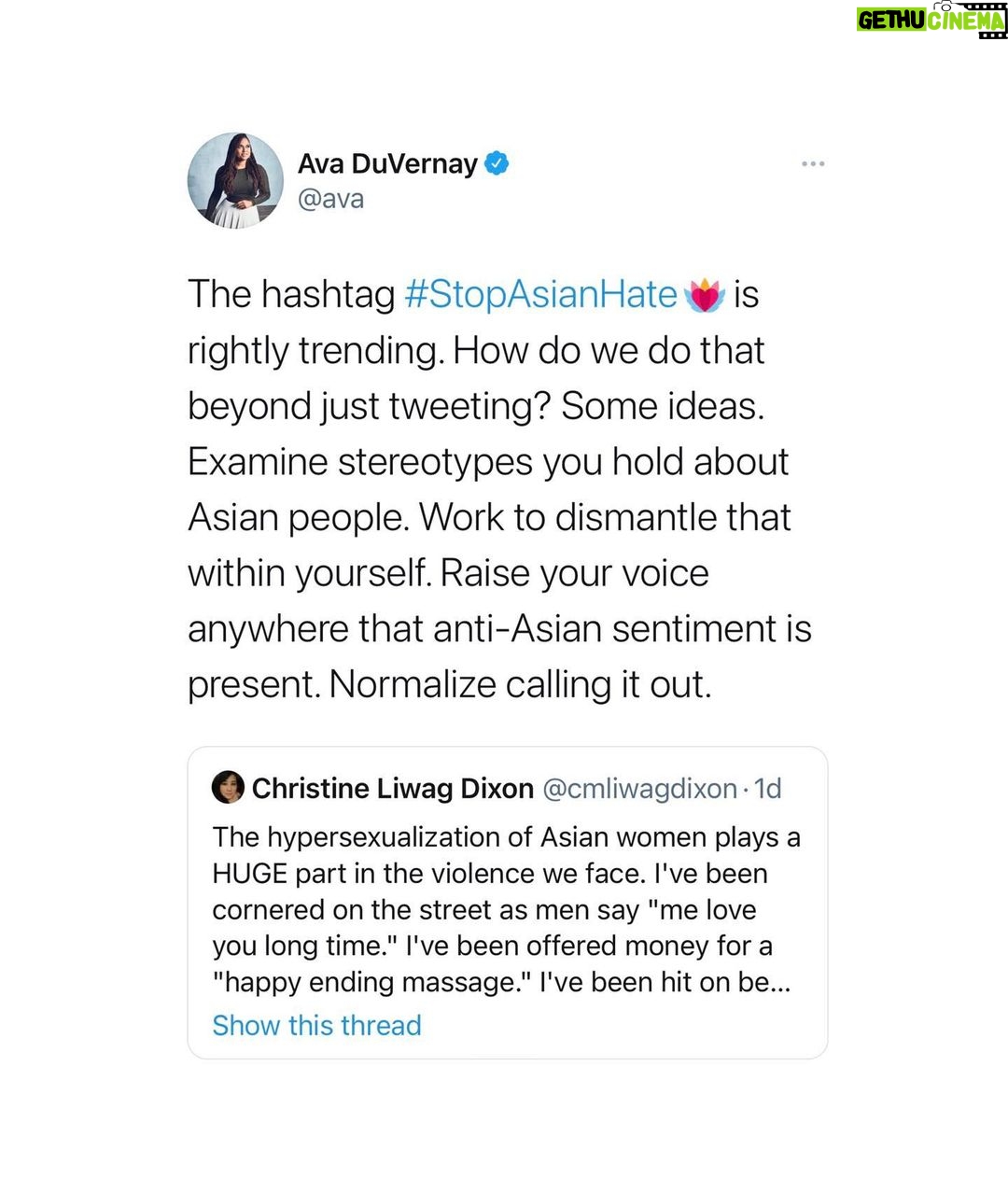 Alice Lee - 2.1K Likes - I’ve been trying to find the right words, but honestly it’s been really hard. I’ve been processing and grieving. Crying at random times. There are so many parts of this that sadden me, anger me.
Asian women, immigrant women, were killed by a white supremacist. Four of them were Korean. The police and media humanized the white supremacist murderer while getting the names of the victims wrong. Racism. Misogyny. Xenophobia. Gun violence. A history of violent white colonialism in Asian countries. A history of violent discrimination against Asians in America. Years of micro-aggressions and “jokes” and not feeling represented or understood in society, in my workplaces, among “friends”. Feeling guilt and shame for having wanted to assimilate in the past. Witnessing a rise in anti-Asian hate crimes since the pandemic. My parents telling me to be careful and to not walk alone because of the climate out there and of course me breaking down because I’m also just worried about them. It’s so much to hold and my heart breaks for my community.
This was an extreme act of violence that once again shows how white supremacy is held up by this country’s policing and media coverage. But there are small acts of violence happening all around us - And for me, they happen most frequently in my liberal space by liberal pple. I urge you to look inside and reflect.
Standing in solidarity with the Black and Indigenous community and with all communities of color who are constantly told by the Western world that we are not worthy or enough. WE FUCKING ARE.
Sending love to my community and to the families of the victims. Link in bio for resources to help and donate. #stopasianhate