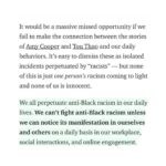 Alice Lee Instagram – I had been complicit as well. I HAD been silent. I wanted to be the model minority. I had benefited from being a model minority. I had been a part of the problem, even if it was subconsciously. Wanting to assimilate to whiteness had been systemically so ingrained in me that I was unable to see I was also perpetuating anti-blackness. I don’t have all the words, so I’ve collected the sources above.

We need to have uncomfortable conversations with others, but I think we also need to have uncomfortable conversations with ourselves.

We need to look inside and see what part we have had in this, strive to be better and take action.

#blacklivesmatter #asians4blacklives