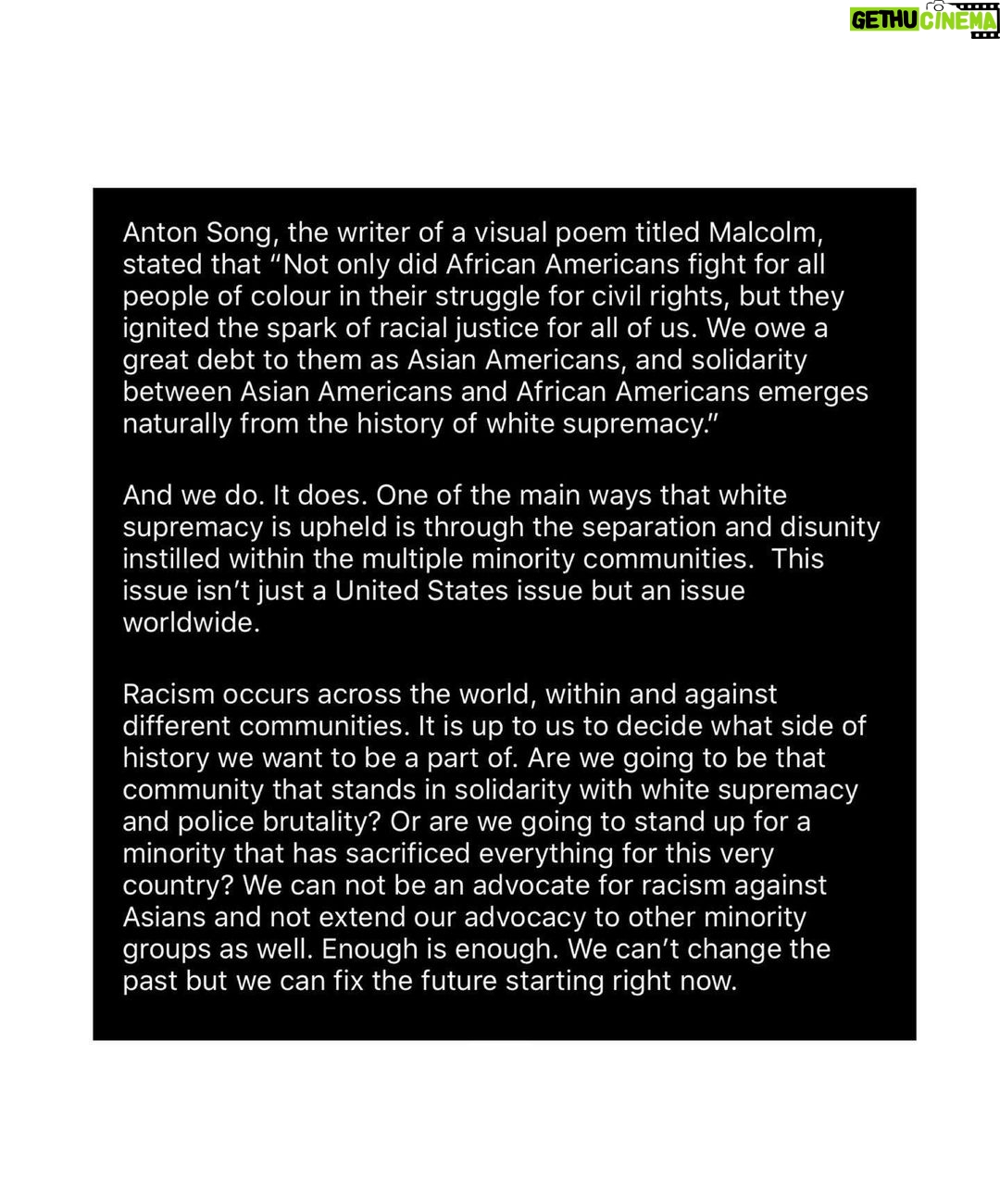 Alice Lee - 2.2K Likes - I had been complicit as well. I HAD been silent. I wanted to be the model minority. I had benefited from being a model minority. I had been a part of the problem, even if it was subconsciously. Wanting to assimilate to whiteness had been systemically so ingrained in me that I was unable to see I was also perpetuating anti-blackness. I don’t have all the words, so I’ve collected the sources above.
We need to have uncomfortable conversations with others, but I think we also need to have uncomfortable conversations with ourselves.
We need to look inside and see what part we have had in this, strive to be better and take action.
#blacklivesmatter #asians4blacklives
