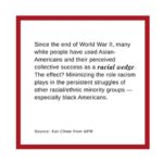 Alice Lee Instagram – I had been complicit as well. I HAD been silent. I wanted to be the model minority. I had benefited from being a model minority. I had been a part of the problem, even if it was subconsciously. Wanting to assimilate to whiteness had been systemically so ingrained in me that I was unable to see I was also perpetuating anti-blackness. I don’t have all the words, so I’ve collected the sources above.

We need to have uncomfortable conversations with others, but I think we also need to have uncomfortable conversations with ourselves.

We need to look inside and see what part we have had in this, strive to be better and take action.

#blacklivesmatter #asians4blacklives