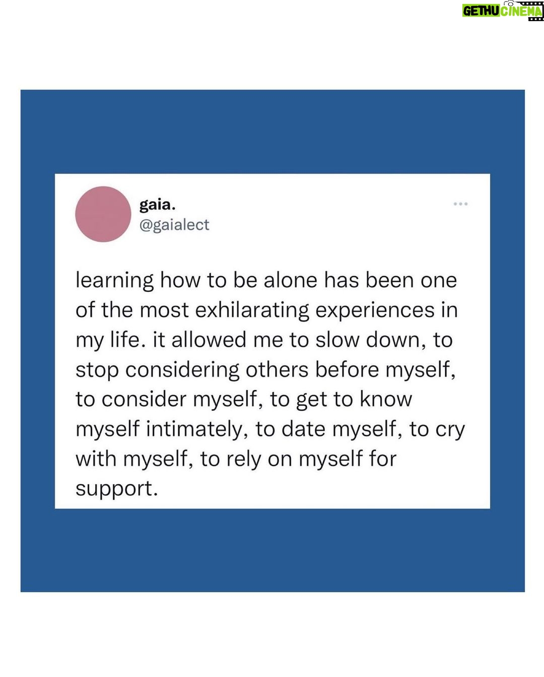 Alice Lee Instagram - Who are you without all the external things that you think define you? Who are you without your job, your home, your status, your material possessions, your achievements, even your friends and family? Who are you when no one is watching? Been exploring these questions a lot lately as I’ve made more and more of an effort to take time for myself regardless of where I am, to pause and reflect. To give myself the space to be still with my thoughts and emotions. To also observe and be aware of them rather than become overcome by them. To let everything pass through rather than hold on tight. I don’t think I ever really knew how to be alone. I always tried to fill the void of loneliness with something or someone. But now I think I’m finally learning to genuinely enjoy my own company. Being alone has become calming, rejuvenating, gratifying. And it allows me to be more present when I am actually with others, to show up more fully and meaningfully. Because we ARE meant to be with one another. To care for one another. But I now honor my need for alone time so I can recharge 😂 Really meeting yourself - the worst parts of you, the best parts (which we actually might reject more) and every part in between - is challenging, but so rewarding. Because only then can you start the journey of becoming the best, most authentic, version of yourself. And isn’t that something to strive for in this lifetime?? Doesn’t that sound fun and exciting and liberating?? I think so 🥹 What kind of person do I wanna be in this world? How do I wanna show up for others? If everything is stripped away from me, would I still love who I am? Can I feel whole? Complete? Can I still be happy? I wanna be able to confidently say yes to all of the above. That’s the shit I’m on. #momentsalone #bereal #bestversionofourselves