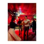 Alice Levine Instagram - Jenny being taught the Texas two-step by the locals ⬅️➡️➡️- thanks to y’all who let me tread on your toes 🥾💓 (wish it was me elegantly swishing in picture 2) Austin, Texas