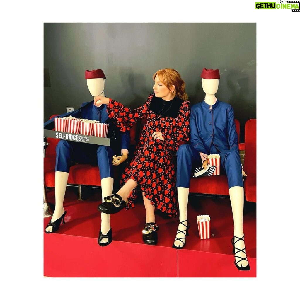 Alice Levine Instagram - Press shots from Mannequin 3 - the final film in the trilogy where, tellingly, no one from the original movie returns. Something fun popping off 🍿(let me have it) with @theofficialselfridges soon ❤ ❤❤ (love dress @ysl, shoes not to wear to an airport @jw_anderson 💕)
