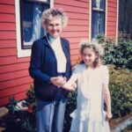 Alison Haislip Instagram - This glorious woman is 99 and a half today! We've been celebrating my beautiful grandma all weekend because when she turns 100 in 6 months, most people are too busy celebrating some other baby born in some manger that day.* Don't worry...we'll still be celebrating her then too. Thanks for being such a stellar part of my life, MomMom. Pictures are from a Cape May vacation (age 4), my First Communion (age 8?), and her holding me and my cousin (age a few months? We're only 6 weeks apart...I'm the one in the rad overalls.) When asked about the secret to "making it past 99", she responded "good wine!" Truly, I got all my good parts from her. And as my dad said during his toast at her party, "Here's to 99 and a half more!" *yup...my grandma was born on Christmas Day