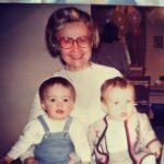 Alison Haislip Instagram - This glorious woman is 99 and a half today! We've been celebrating my beautiful grandma all weekend because when she turns 100 in 6 months, most people are too busy celebrating some other baby born in some manger that day.* Don't worry...we'll still be celebrating her then too. Thanks for being such a stellar part of my life, MomMom. Pictures are from a Cape May vacation (age 4), my First Communion (age 8?), and her holding me and my cousin (age a few months? We're only 6 weeks apart...I'm the one in the rad overalls.) When asked about the secret to "making it past 99", she responded "good wine!" Truly, I got all my good parts from her. And as my dad said during his toast at her party, "Here's to 99 and a half more!" *yup...my grandma was born on Christmas Day