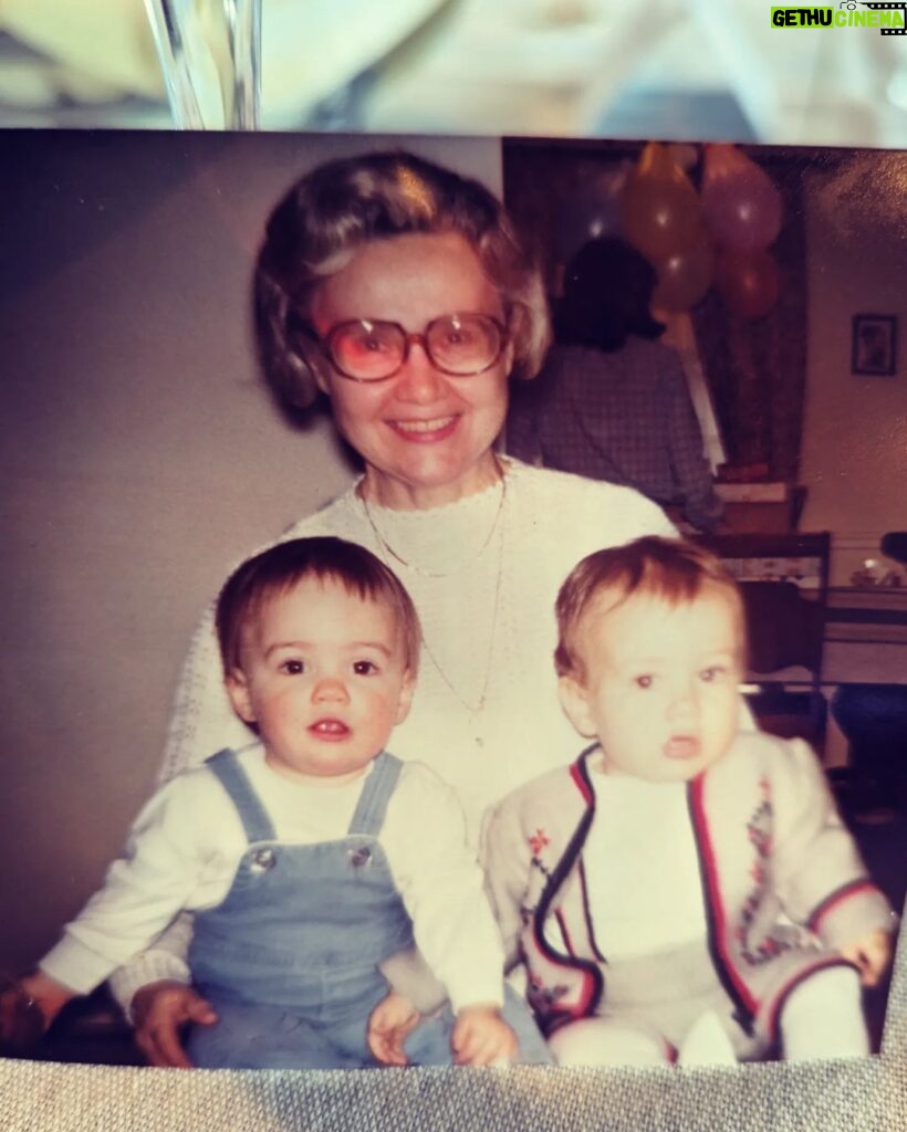 Alison Haislip Instagram - This glorious woman is 99 and a half today! We've been celebrating my beautiful grandma all weekend because when she turns 100 in 6 months, most people are too busy celebrating some other baby born in some manger that day.* Don't worry...we'll still be celebrating her then too. Thanks for being such a stellar part of my life, MomMom. Pictures are from a Cape May vacation (age 4), my First Communion (age 8?), and her holding me and my cousin (age a few months? We're only 6 weeks apart...I'm the one in the rad overalls.) When asked about the secret to "making it past 99", she responded "good wine!" Truly, I got all my good parts from her. And as my dad said during his toast at her party, "Here's to 99 and a half more!" *yup...my grandma was born on Christmas Day