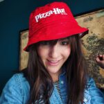 Alison Haislip Instagram - Just when you thought your old school Pizza Hut lampshade hat couldn't get any cooler...IT REVERSES. 🍕👒😎 #PizzaHutPartner