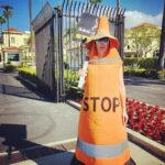 Alison Haislip Instagram - In honor of our @sagaftra contract getting ratified, here's a ridiculous pic I never posted of me dressed as our Paramount picket line mascot: THE CONE. Please note: I'm still wearing my giant hat. So thankful that the next time I go to Paramount, it'll be to walk through the gates to work, not walking in circles in front of the gates to demand fair pay....or dressed as a cone. #SAGAFTRAstrong CC: @ratigupta @_brittney_baxter_ @brendanabradley @elyhenry