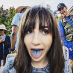 Alison Haislip Instagram - #tbt to a day when it was actually sunny in LA, I ate something very blue, and @osbornjason completed the perfect photo bomb. ☀️💙💣