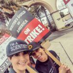 Alison Haislip Instagram - Babes support babes. SAG supports WGA. @ratigupta and I went to the picket lines today to celebrate the overwhelming approval of the SAG strike authorization vote. It's time for fair wages for all. We're watching, AMPTP. #SAGAFTRAstrong #WGAstrong #1u