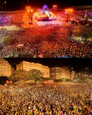 Alok Instagram - Obrigado Deus! Obrigado à todos que, mesmo na chuva intensa, compareceram. Obrigado também ao time de produção, que fez a mágica acontecer no show mais incrível da minha carreira. Agradecimento especial a quem acompanhou de casa. Ainda tentando entender o que aconteceu.

Gostaria de agradecer as forças de segurança do estado do Rio de janeiro (PM e PC), além dos servidores Municipais (guardas e agentes de trânsito) pelo incansável empenho antes, durante e depois da realização do evento.
Apesar das adversidades, vcs fizeram a diferença permitindo que o evento acontecesse da melhor maneira.

Show completo no Globoplay. 

Still trying to understand what happened last night. I would like to congratulate my team for all the effort and dedication to make the show happen. Even with rain, the show can’t stop! Love you all! 
Alok at Copacabana Beach: The show is expected to generate over R$ 152 million for Rio's economy, with 300 to 400 thousand tourists arriving in the city, according to the city's tourism department.

Obrigado aos patrocinadores e parceiros:

@gwmbrasil @vivo diamond_cars_rj @agorainvestimentos @esportesdasorte @cervejablackprincess @tntenergydrink @johnnywalkerbr @diageobr @rabane @louisvouitton
@2wecobank @agenciasercom  @belmondcopacabanapalace @tvglobo @globoplay @multishow @mixriofm @radio.globo @sececrj @govrj @turismorj @prefeitura_rio