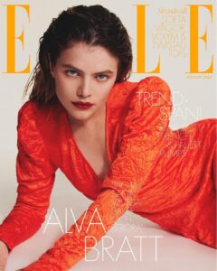 Alva Bratt Instagram - swedish ELLE August issue 🌘🌝☄️ tack @skooghelena för ett fint samtal ❤️‍🔥 fotat av @sinaostlund ❤️‍🔥 min @monttim stylade och kära @kajsasvanbergmakeup gjorde make, @byelvira på hår ♥️ @juliaknyp_elle art director. TACK @ellesverige så ärofyllt ♥️ ~~~