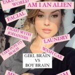 Amanda Cerny Instagram - GIRL BRAIN VS BOY BRAIN 🙌