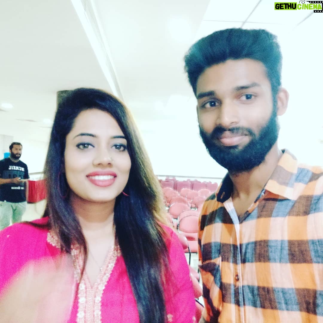Ameer Vayalar Instagram - #with jolly miss in chunkzz movie @remya_actress @ansarvayalar #ameervayalar