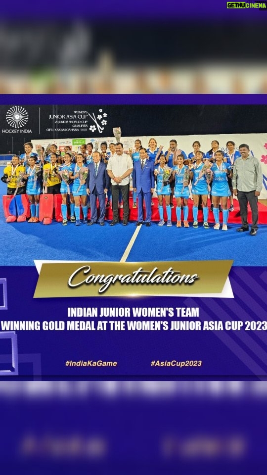 Ameer Vayalar Instagram - Incredible victory! Our women’s team defeated 4 time world champion South Korea to bag 2023 Women's Hockey Junior Asia Cup which is the first ever cup for India🇮🇳! Congratulations team ! Congratulations India ! Very proud ! Hockey India #IndiaKaGame #HockeyAsiaCup #HockeyIndia #chakdeindia #india #indianteam