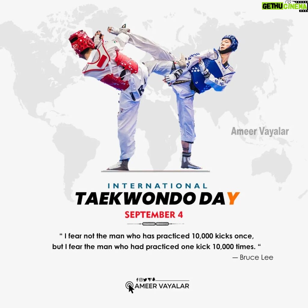 Ameer Vayalar Instagram - Happy International Taekwondo Day #taekwondo #worldtaekwondo #internationaltaekwondoday #kicking #taekwondowt #tkdkerala