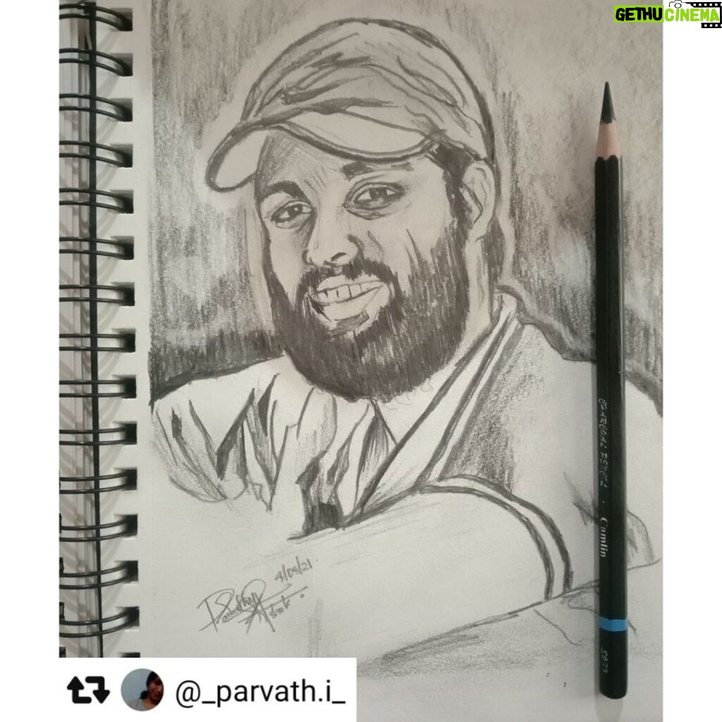Ameer Vayalar Instagram - #Repost @_parvath.i_ Thanks dear ✏️✏️😍🥰🥰❤️ Cherthala, India