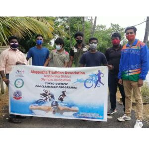 Ameer Vayalar Instagram - This is one of proudest moment for me  as a sports person to flag off the Tokyo Olympics proclamation programme conducted by Alappuzha District Olympic Association as well as Alappuzha Triathlon Association.

All the best wishes and prayers to all competitors from India.

#tokyo_olympics #proclamation_program #alappuzha_district_olympic_association #alappuzha_triathlon_association #ameervayalar