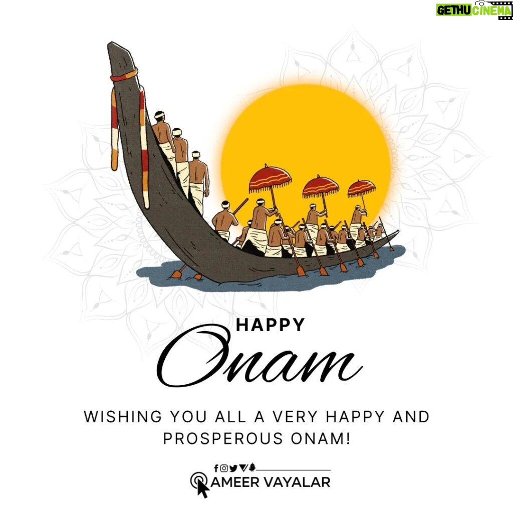 Ameer Vayalar Instagram - Wishing you all a very Happy Onam #happyonam