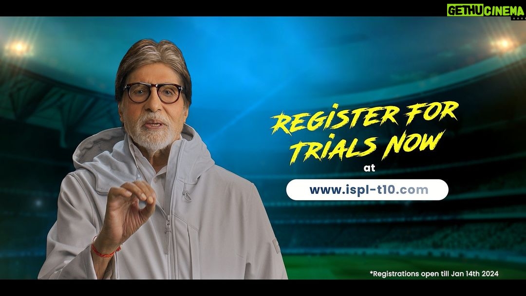 Amitabh Bachchan Instagram - चलो न भैया .. मौक़ा आ गया यार !!!👍 Register now : https://ispl-t10.com #street2stadium #ispl #NewT10Era #EvoluT10n @surajsamat @amol_kale76 @advocateashishshelar @ravishastriofficial @ispl_t10